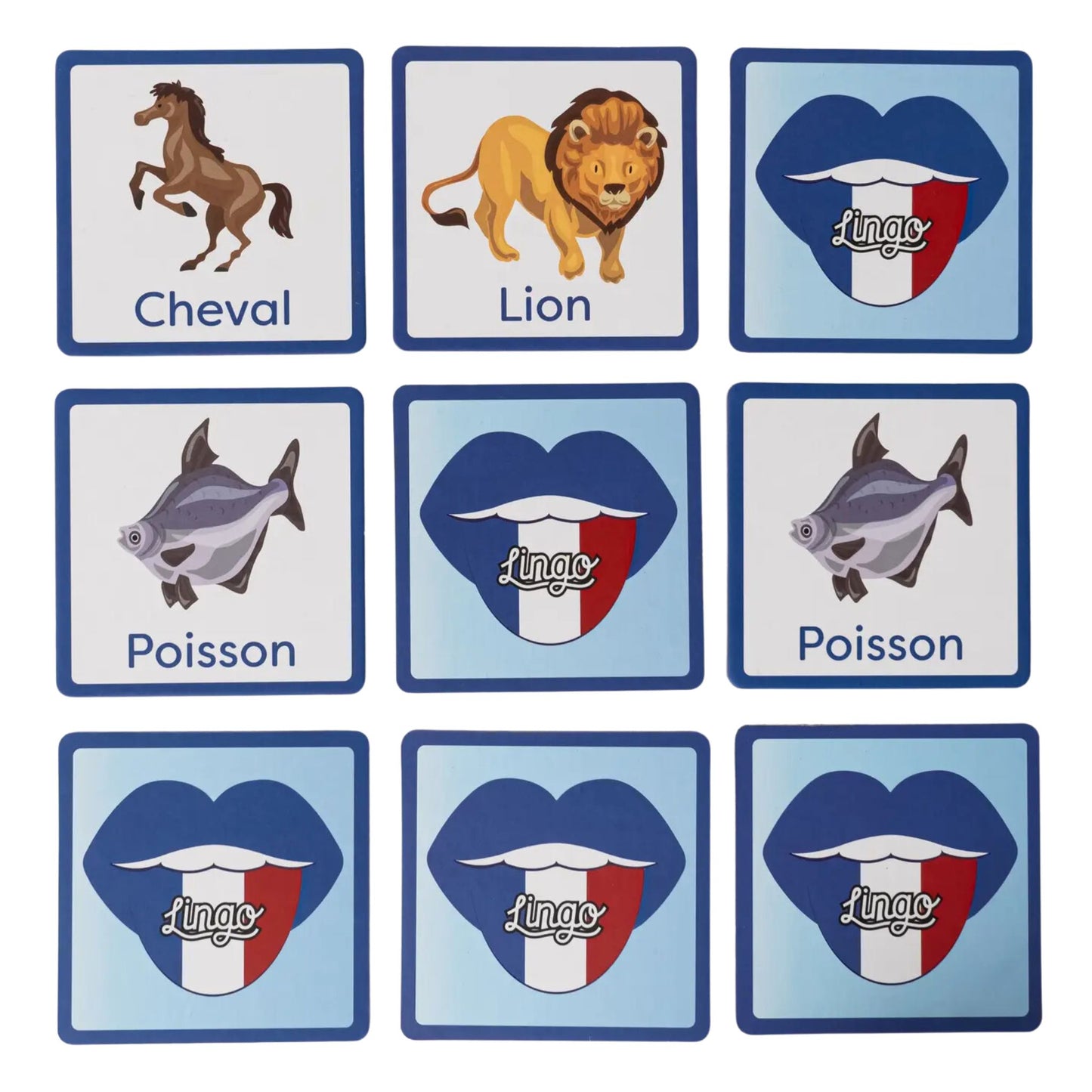 Memory French Animals Game