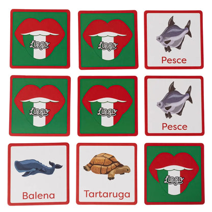 Memory Match Italian Animals Game