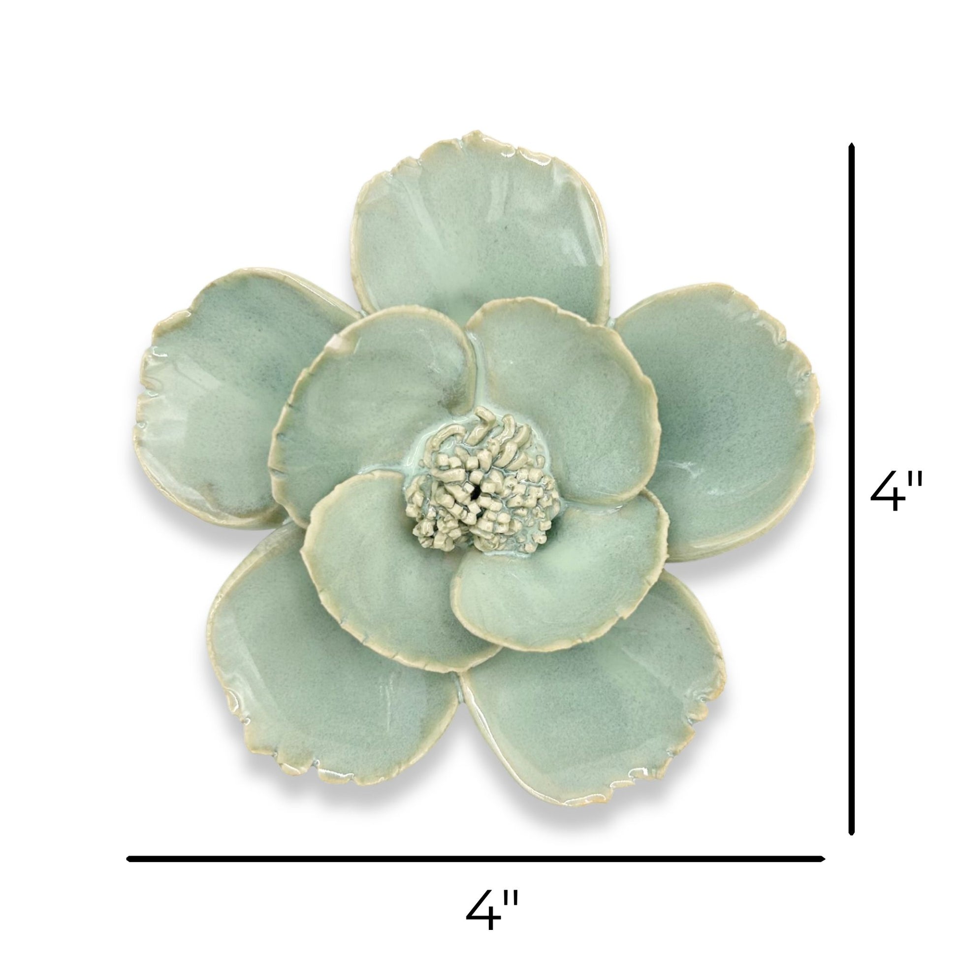Milk Teal Poppy Flower Wall Art