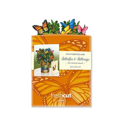 Mini Butterflies & Buttercups Pop Up Card Colorful Card