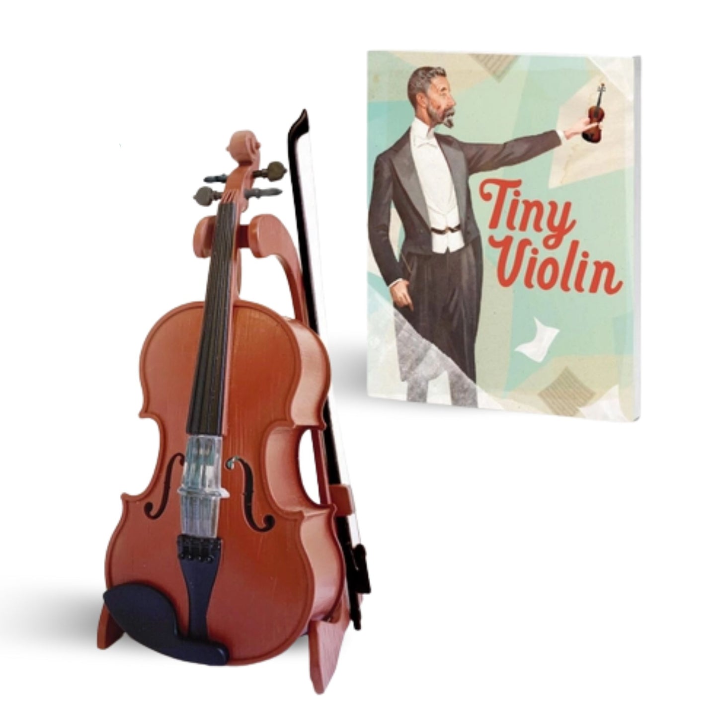 Mini Violin Instrument with Sound and Book