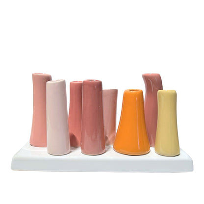 Miniature Collection of Vases in Pink