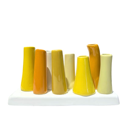 Miniature Collection of Vases in Yellow