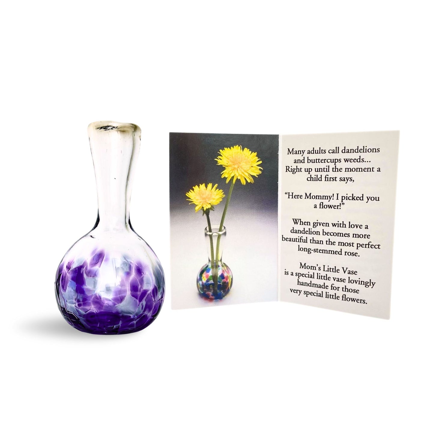 Mom's Little Glass Vase - Purple Rain Mother's Day
