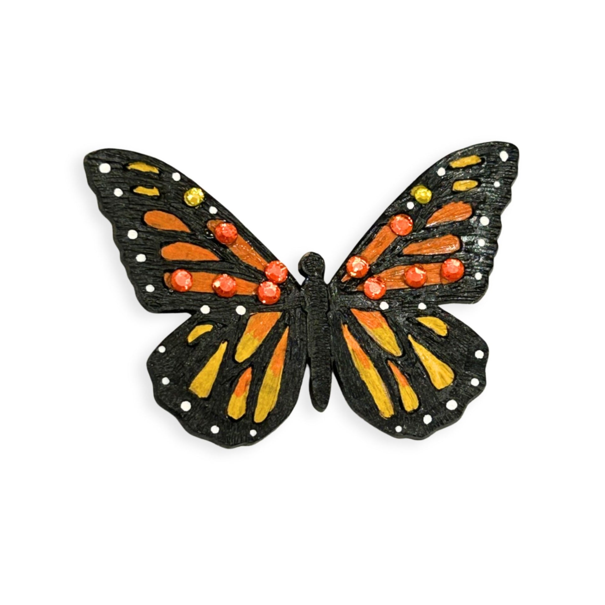 Monarch Butterfly Orange Brooch Pin
