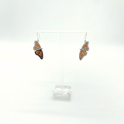 Monarchs Drop Earrings Orange Butterfly