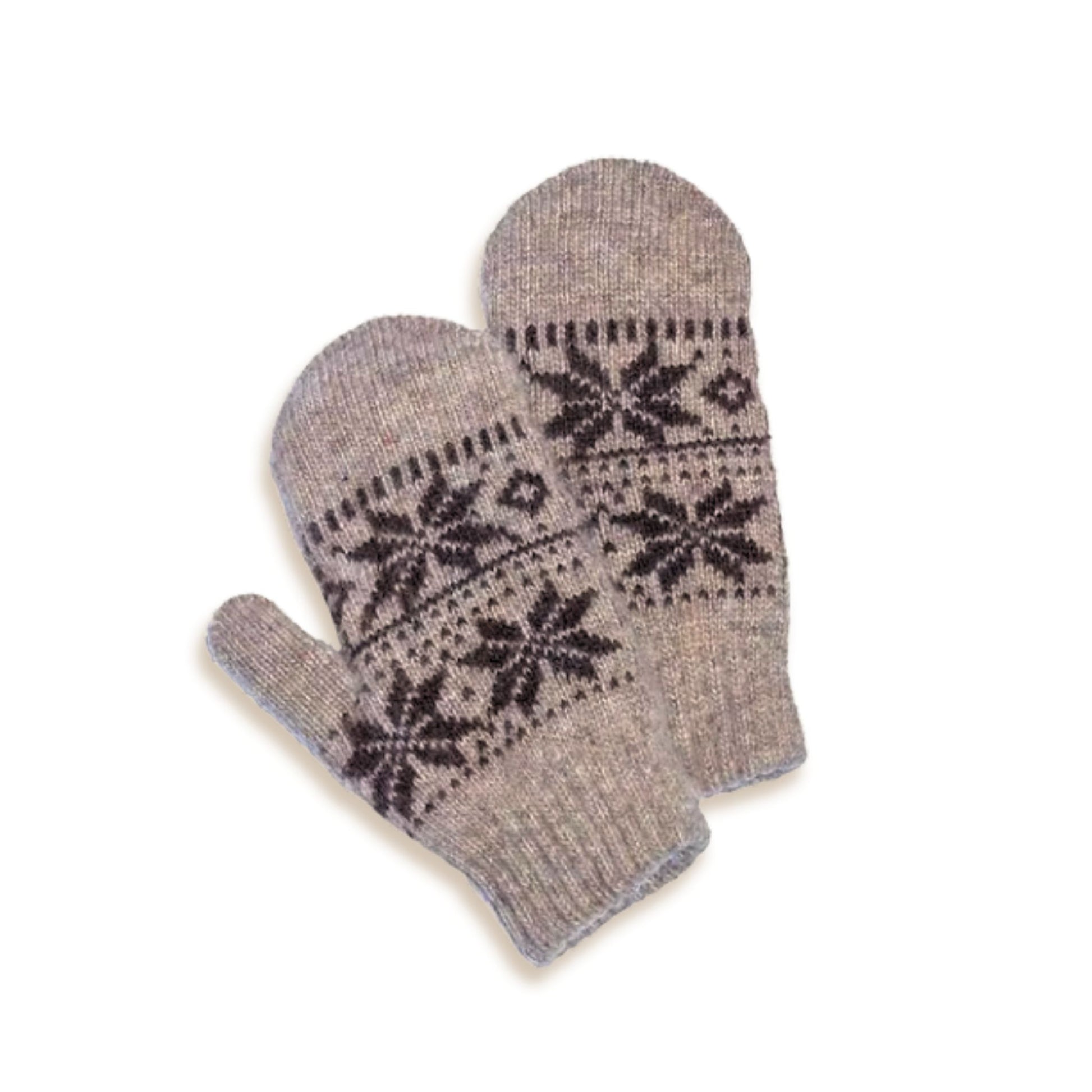 Mongolian Wool Mittens Oatmeal - Kids