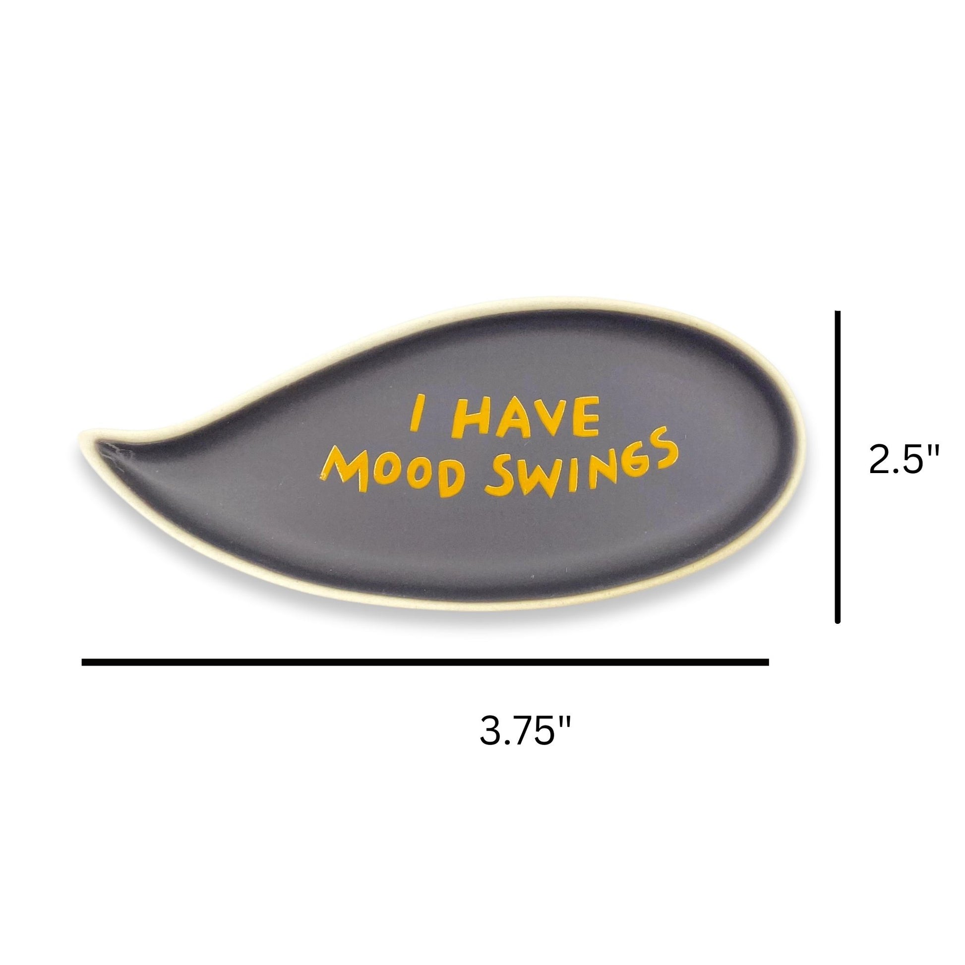 Mood Swings Word Bubble Charcoal Gray Tray