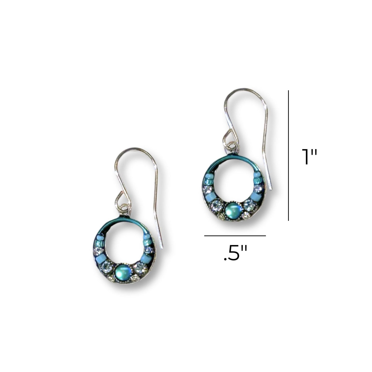 Moonlight Blue Mini Hoop Earring Firefly Jewelry