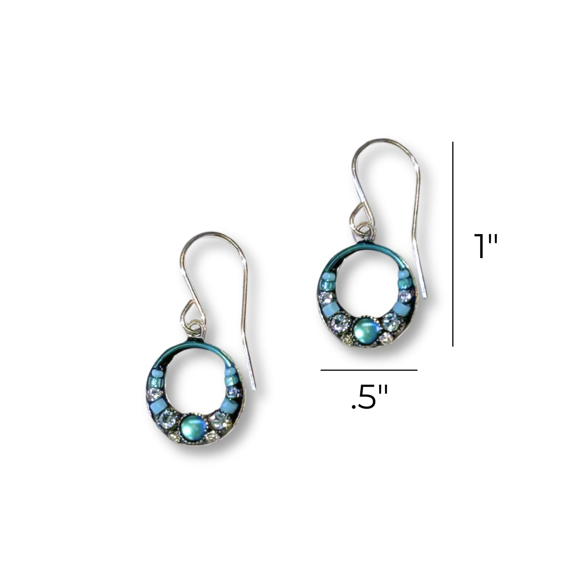 Moonlight Blue Mini Hoop Earring Firefly Jewelry