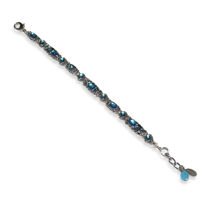 Moonlight Blue Turquoise Adjustable Bracelet