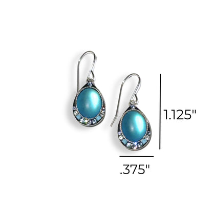 Moonlight Drop Style Turquoise Blue Earrings