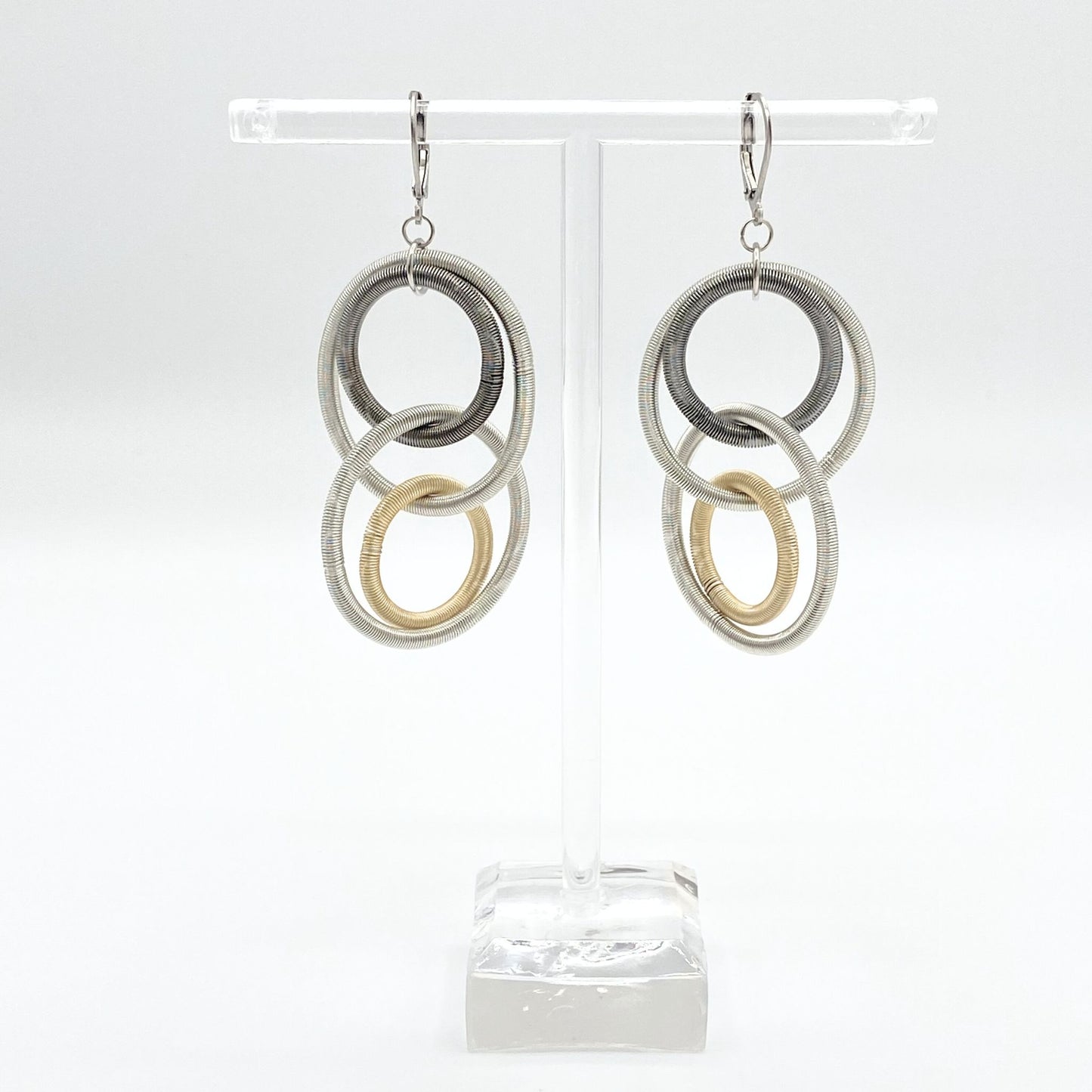 Multi Large Loop Piano Wire Earrings