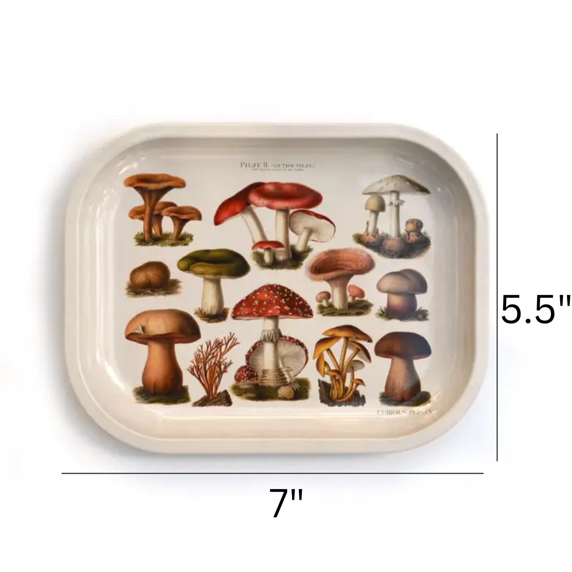 Mushroom Metal Vintage Inspired Tray