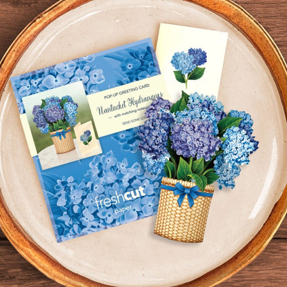 Nantucket Hydrangeas - mini pop-up Flower Card