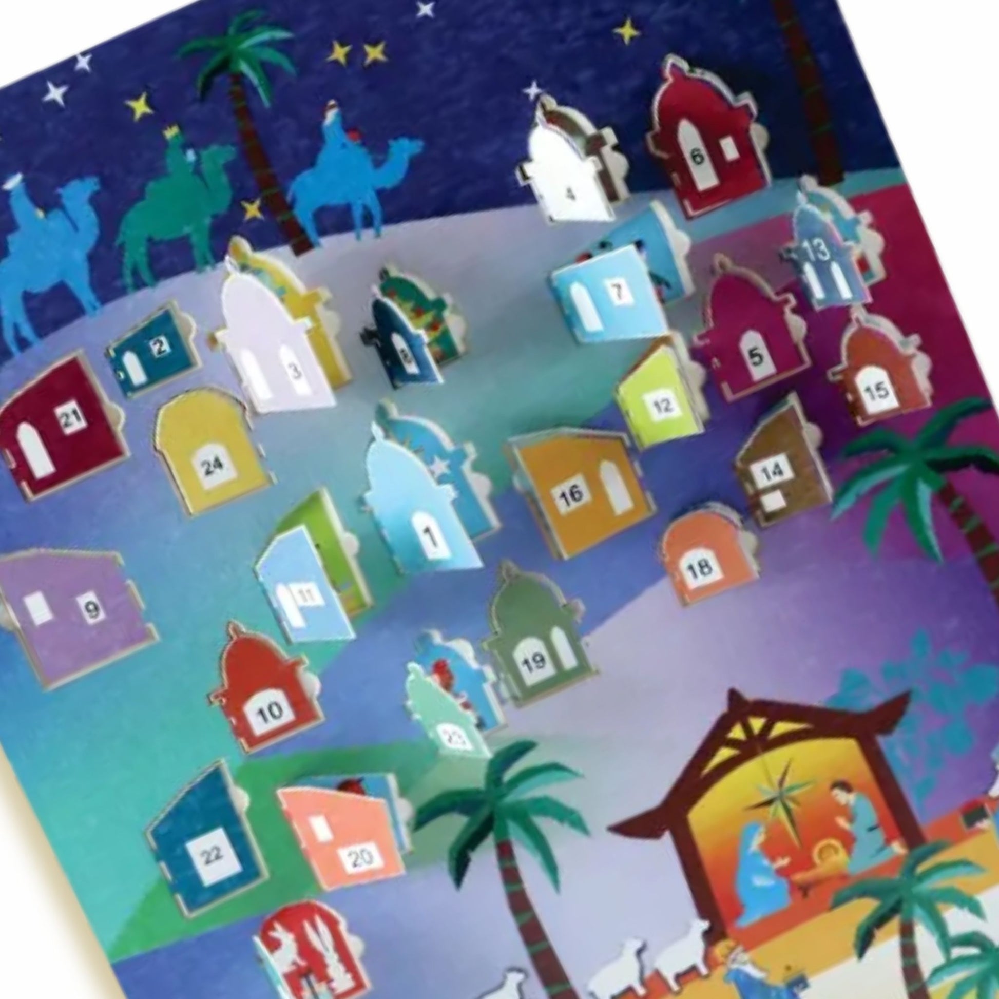 Nativity Advent Card With Flip Tabs