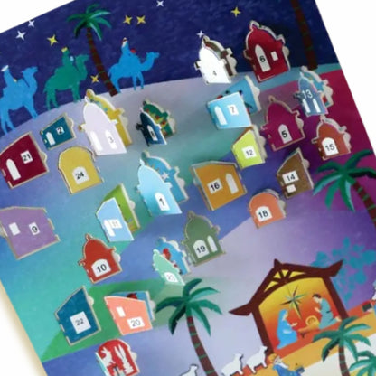 Nativity Advent Card With Flip Tabs