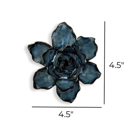Navy Blue Star Gazer Lily Ceramic Flower