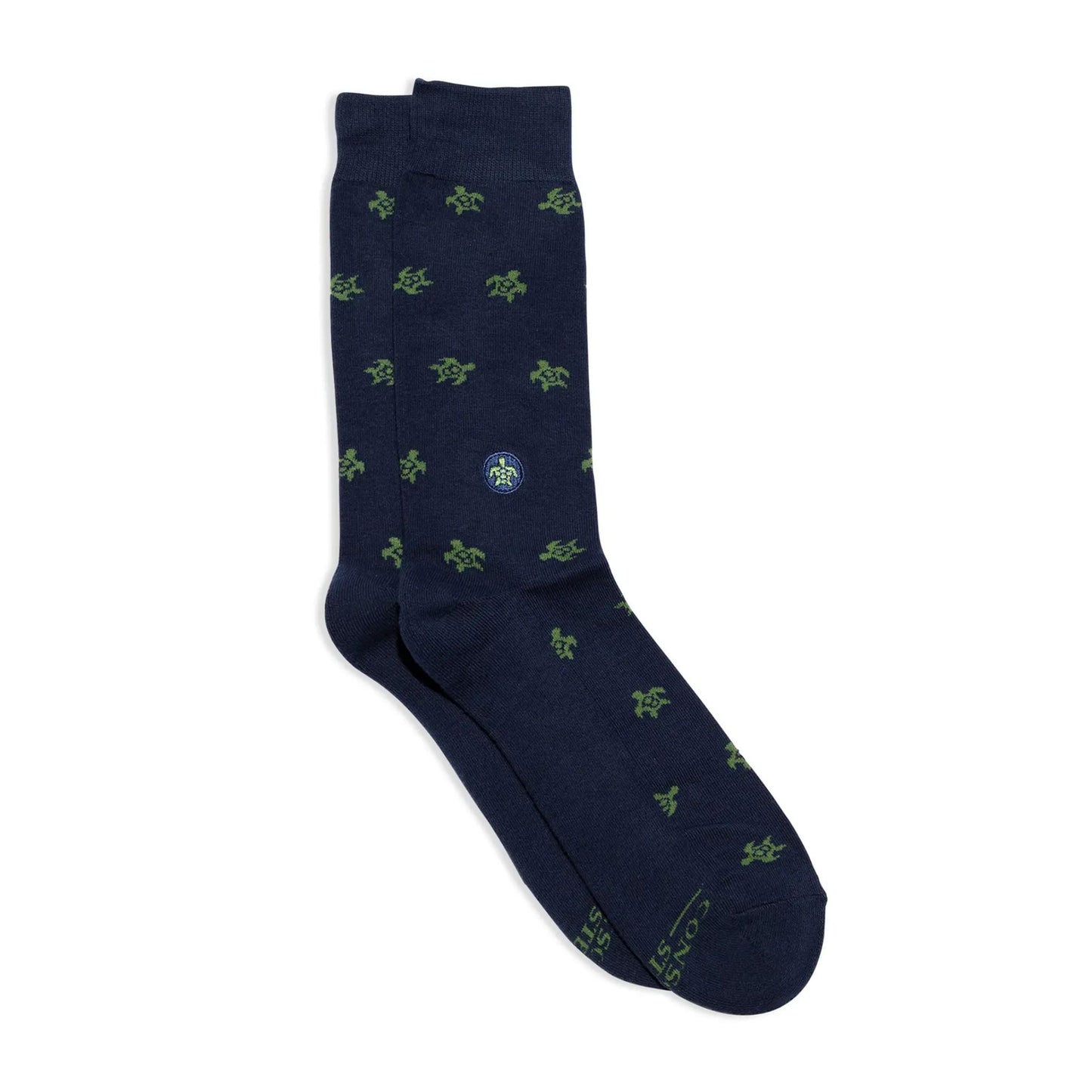 navy socks that protect turtles - small