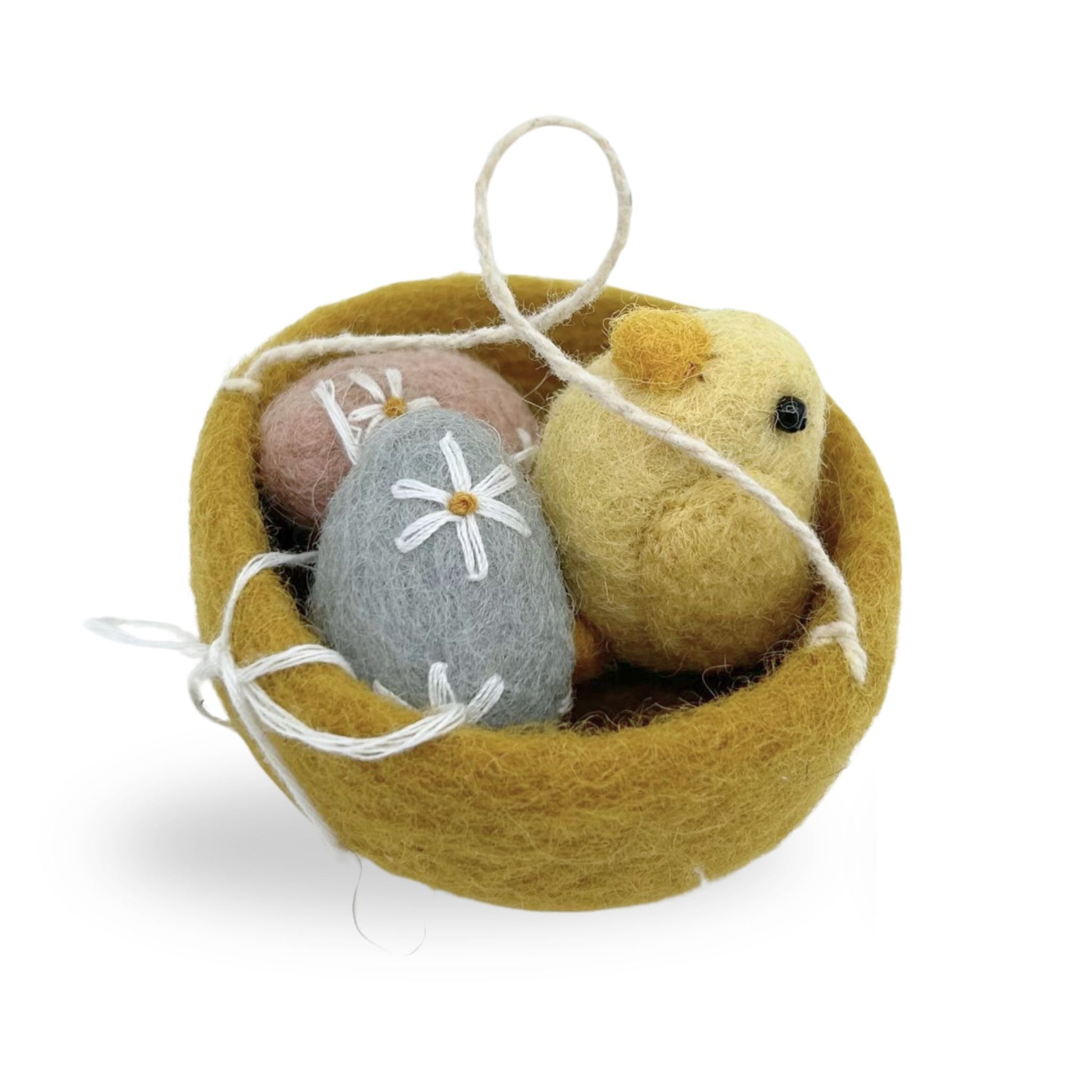 Nest with Eggs Chicklet Bird
