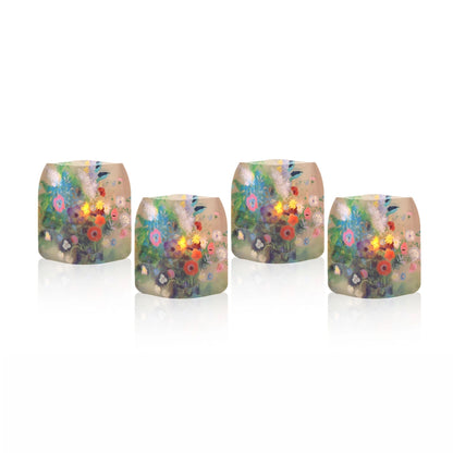 Odilon Redon Floral Set of LED Lanterns