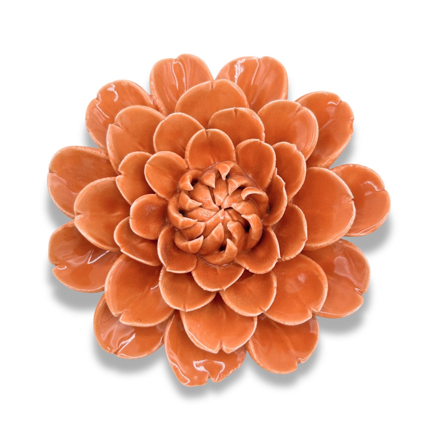 Orange Fiesta Marigold Ceramic Flower