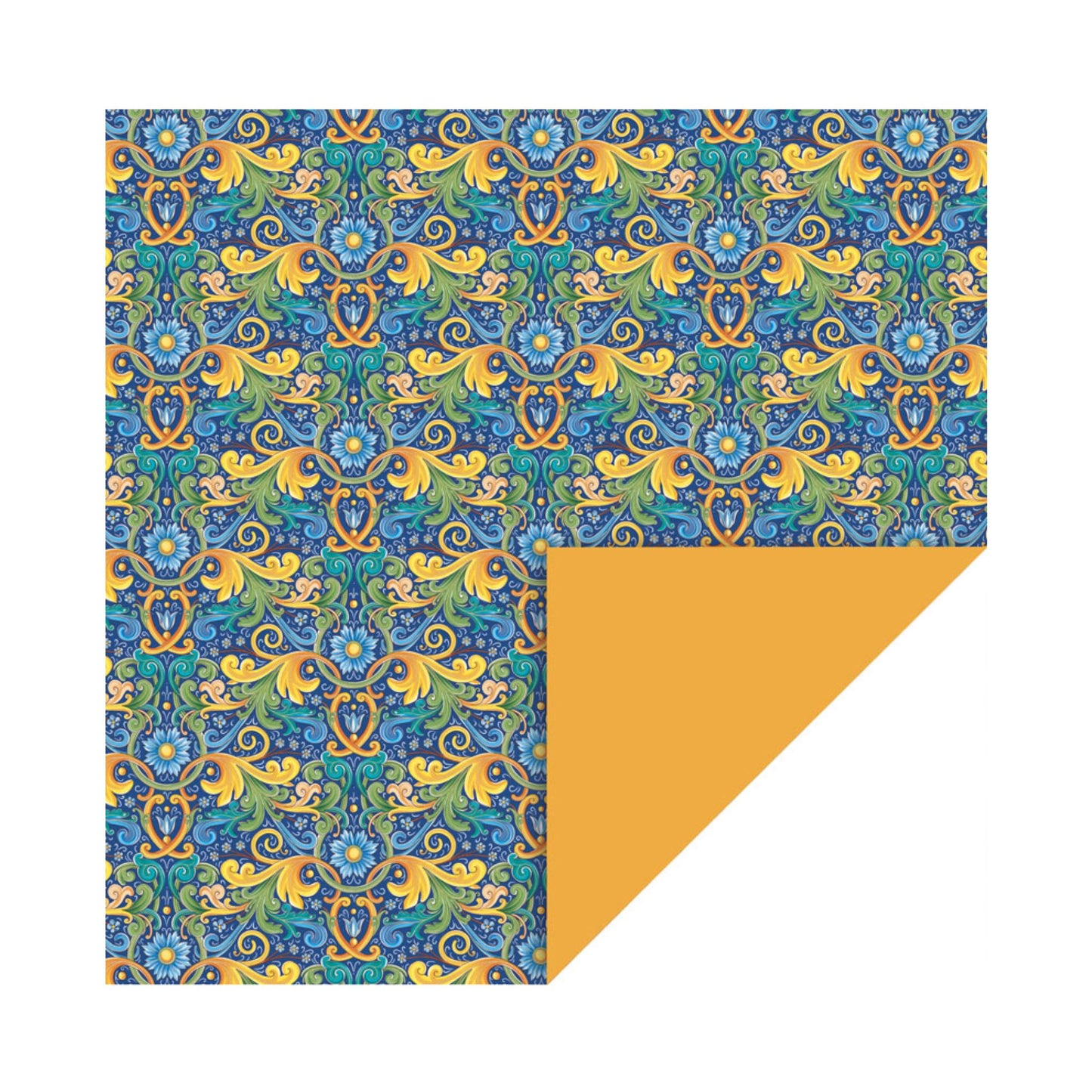 Origami Book Scroll Paper With Blue and Yellow