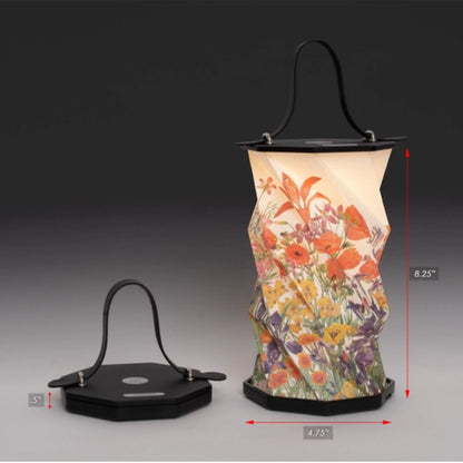 Origami Rechargeable Lantern  Mary Vaux Walcott Botanical Floral Watercolor