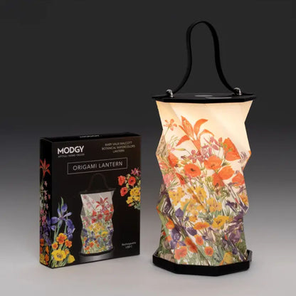 Origami Rechargeable Lantern - Mary Vaux Walcott Red and Green Botanical  Watercolor