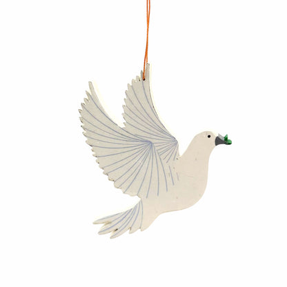 Peace Dove Wood Ornament