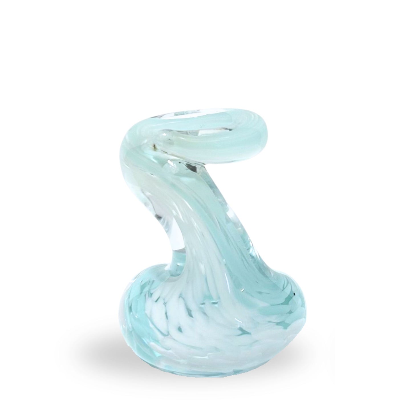 Pen Holder - Celadon Fire and Fern Glass Studio