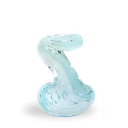 Pen Holder - Celadon Fire and Fern Glass Studio