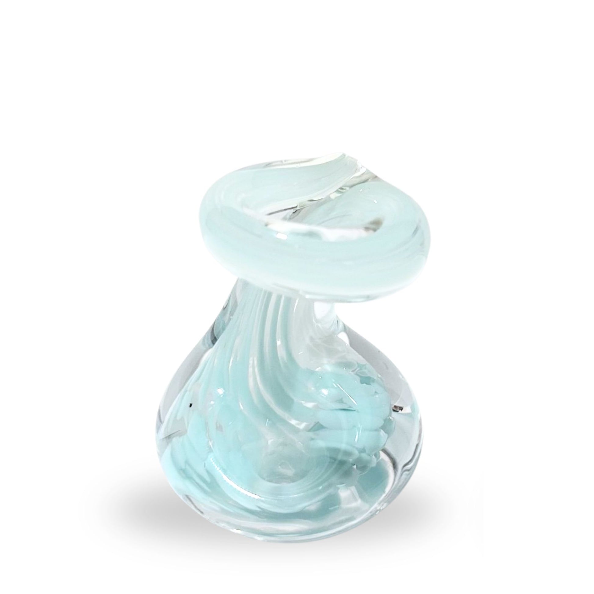 Pen Holder - Celadon Light Blue and White Glass Gift