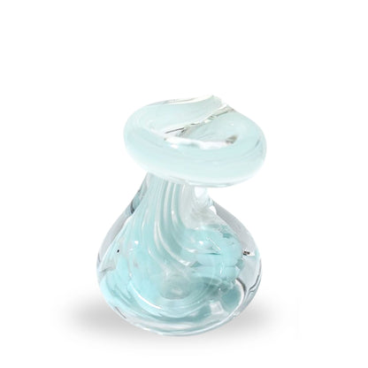 Pen Holder - Celadon Light Blue and White Glass Gift