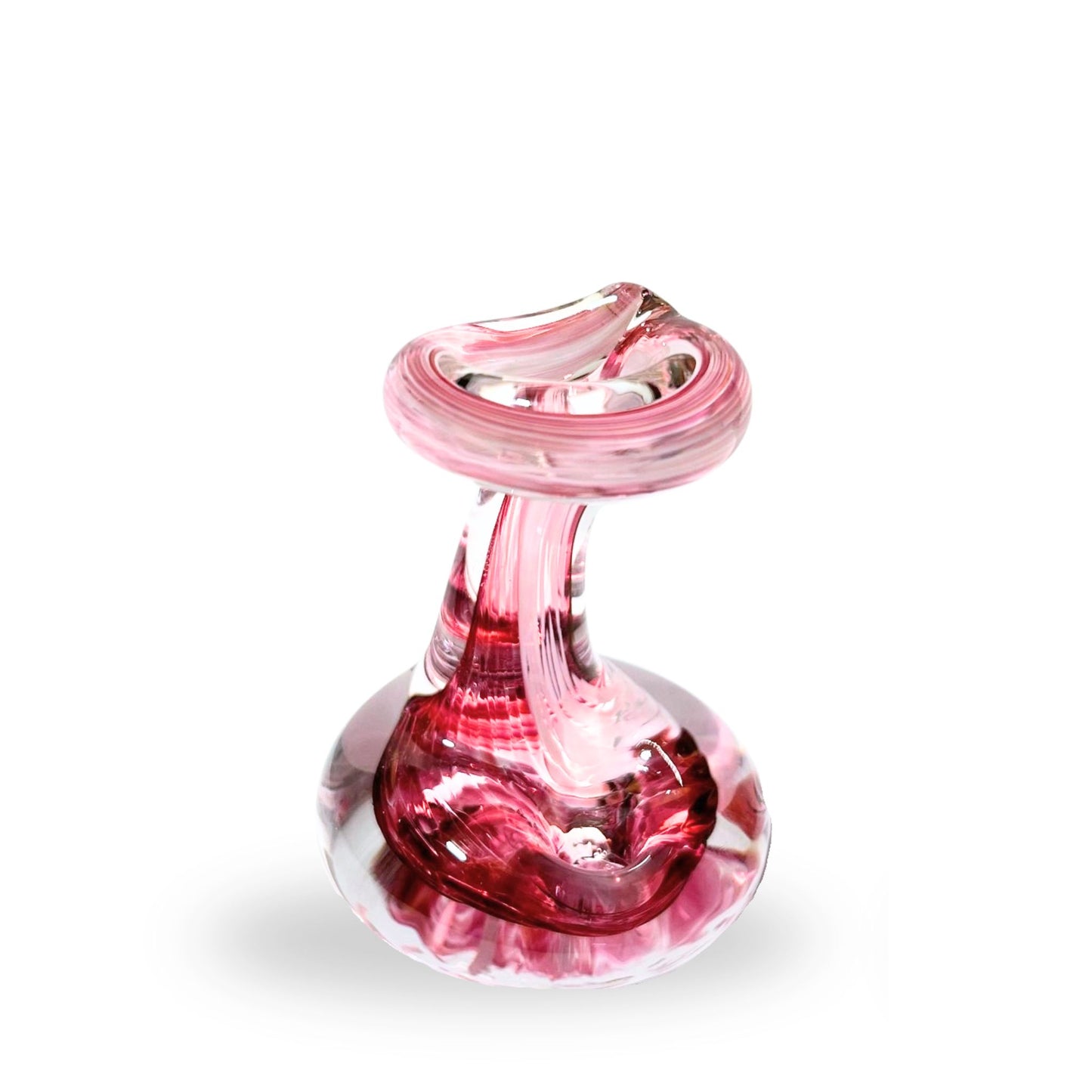 Pen Holder - Cranberry Red Blown Glass Gift