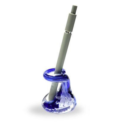 Pen Holder - Dark Blue Glass Corporate Gift