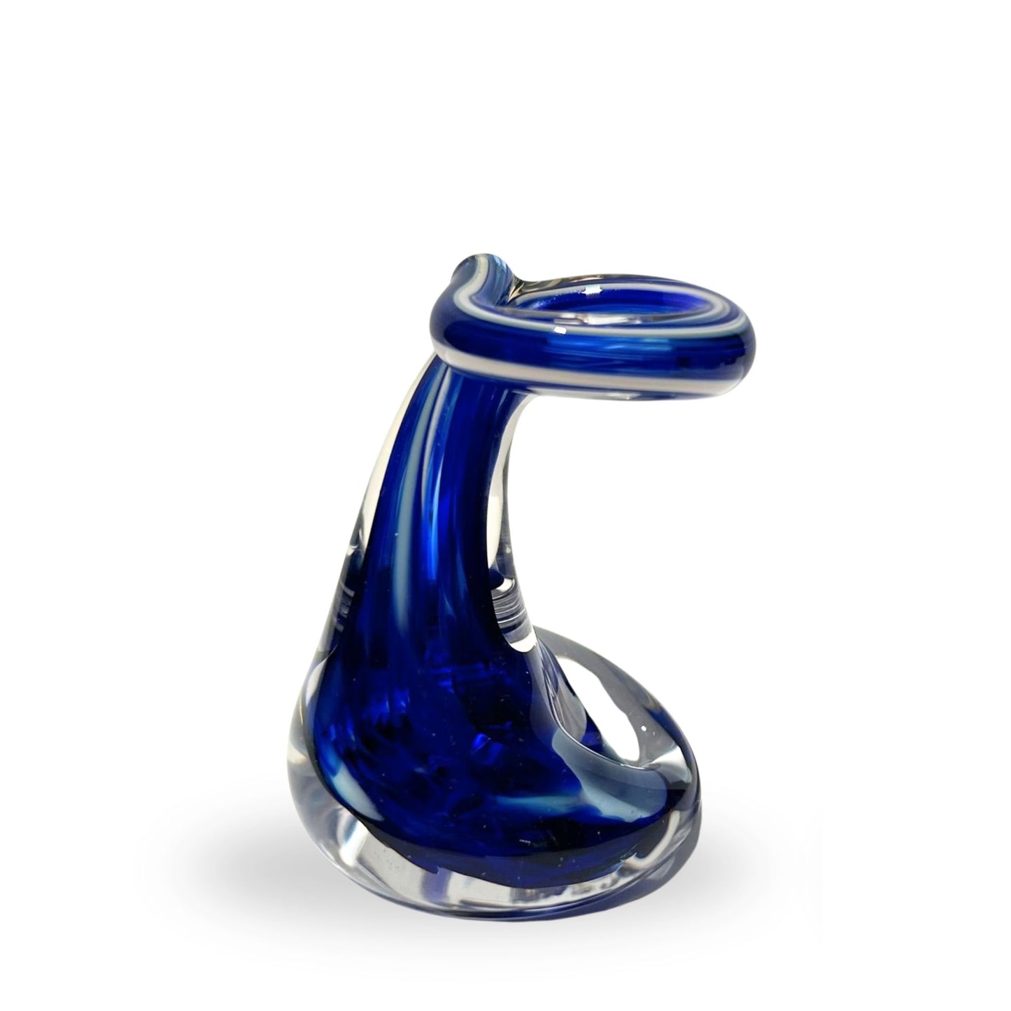 Pen Holder - Glacier Blue and white Glass Corporate Gift