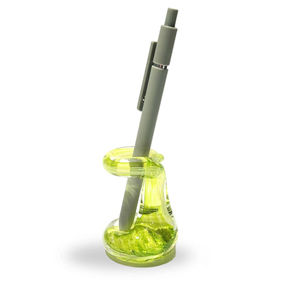 Pen Holder Bright Lemon Yellow Fire and Fern Glass Studio