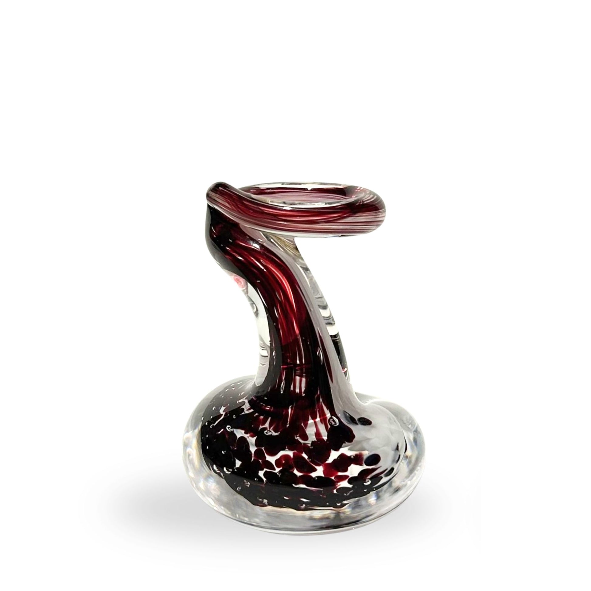 Pen Holder Copper Ruby Red Fire and Fern Glass Studio
