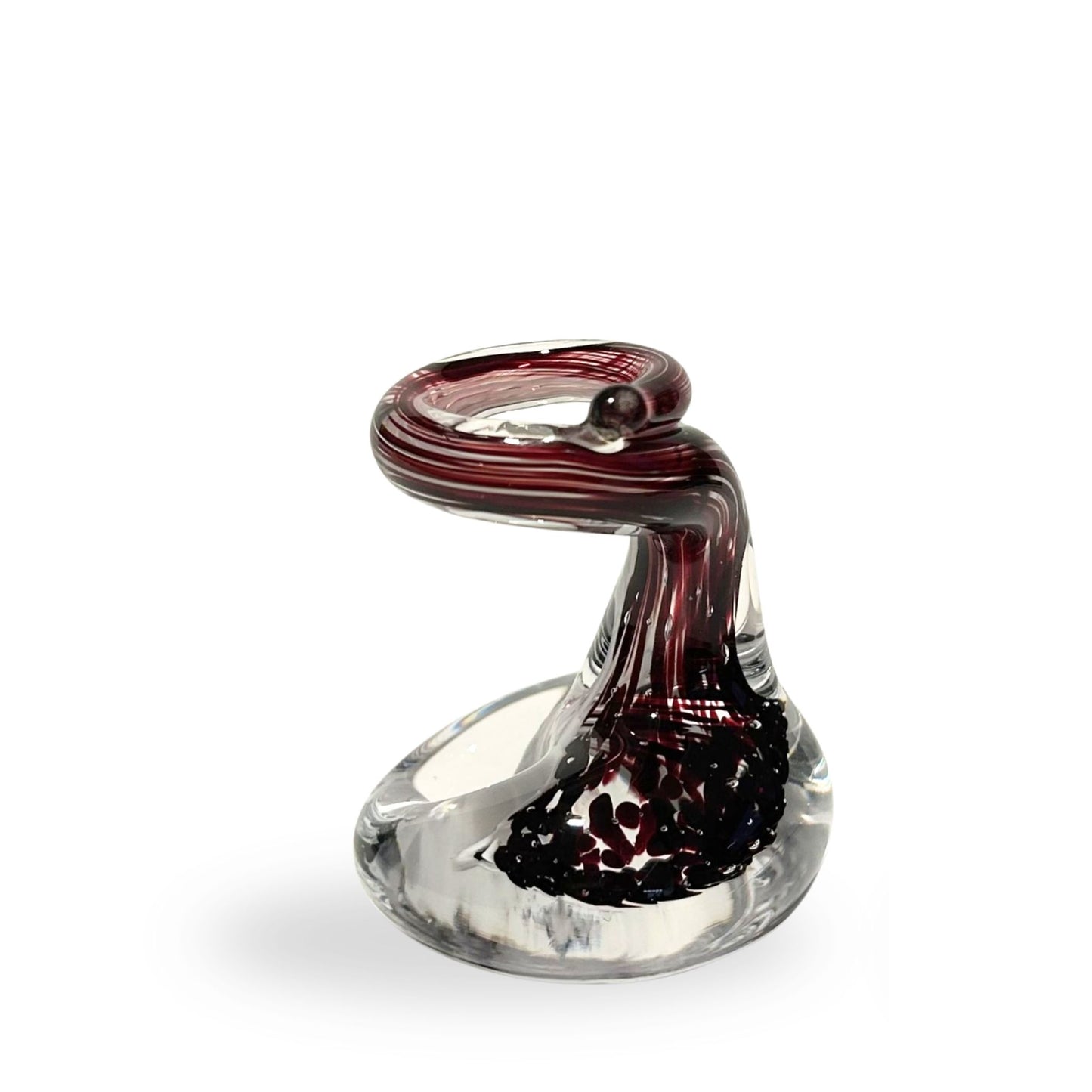 Pen Holder Dark Ruby Red Glass Corporate Gift