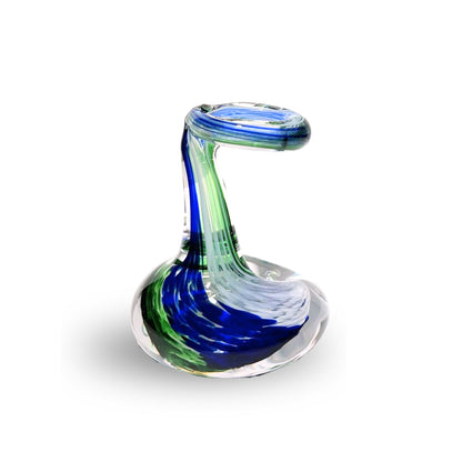 Pen Holder Fire and Fern Glass Studio Green and Blue