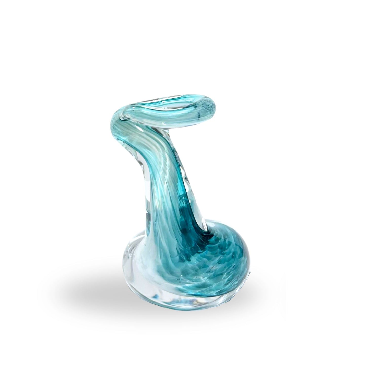 Pen Holder Lagoon Aqua Glass Gift