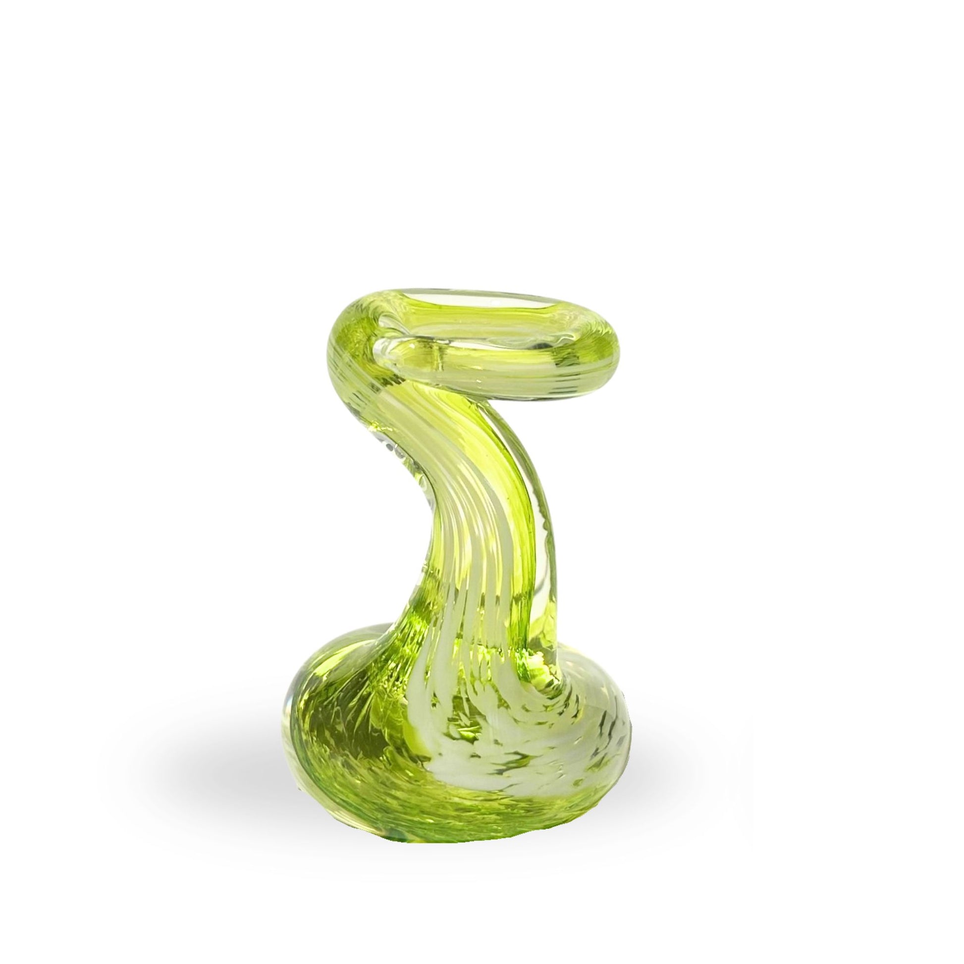 Pen Holder Lemon Yellow Glass Gift