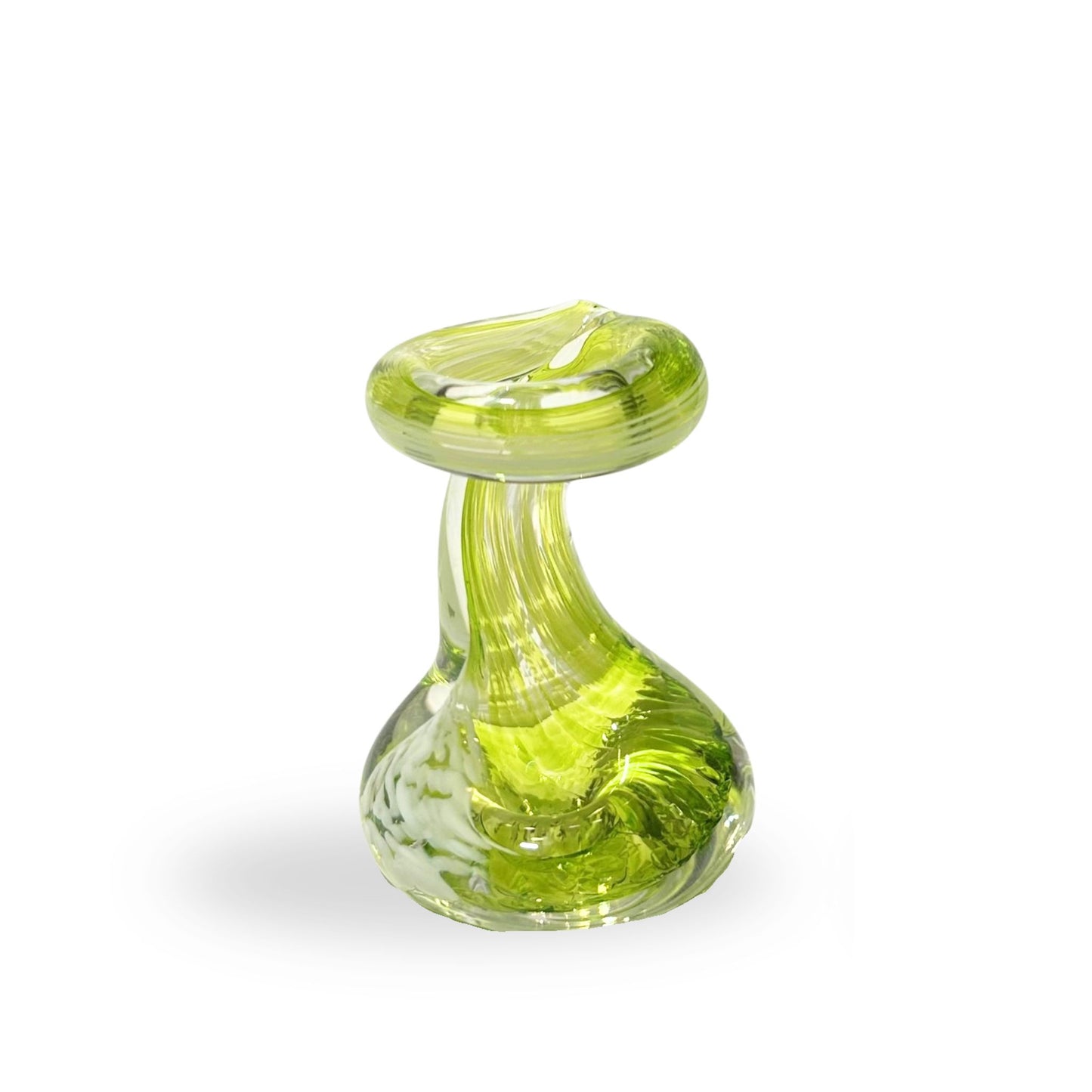 Pen Holder Lime Yellow Glass Gift