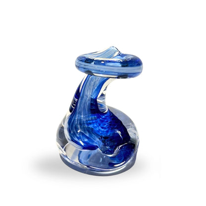 Pen Holder Middle Royal Blue with White Glass Gift