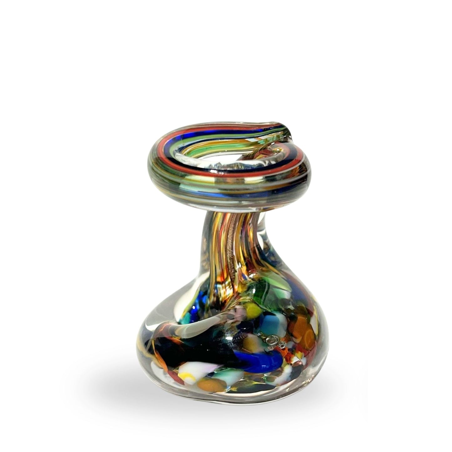 Pen Holder Multi Color Fire and Fern Glass Studio