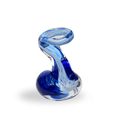 Pen Holder Royal Blue and White Glass Gift