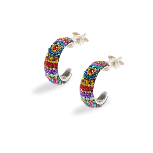 Petite Huggie Earrings - Kaleidoscope Mosaico