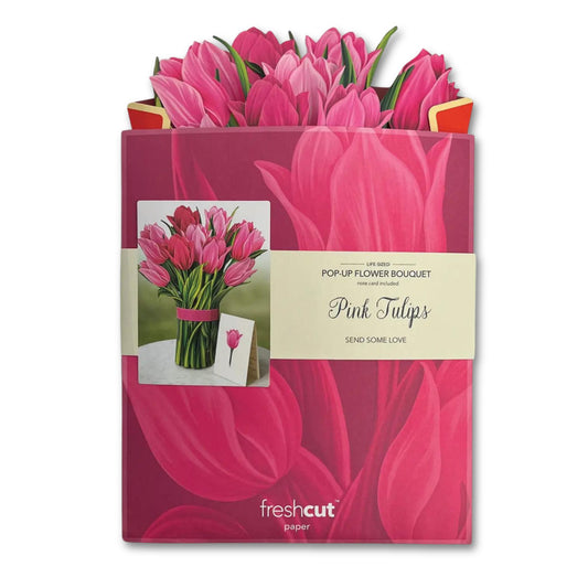 Pink Tulips Card Bouquet