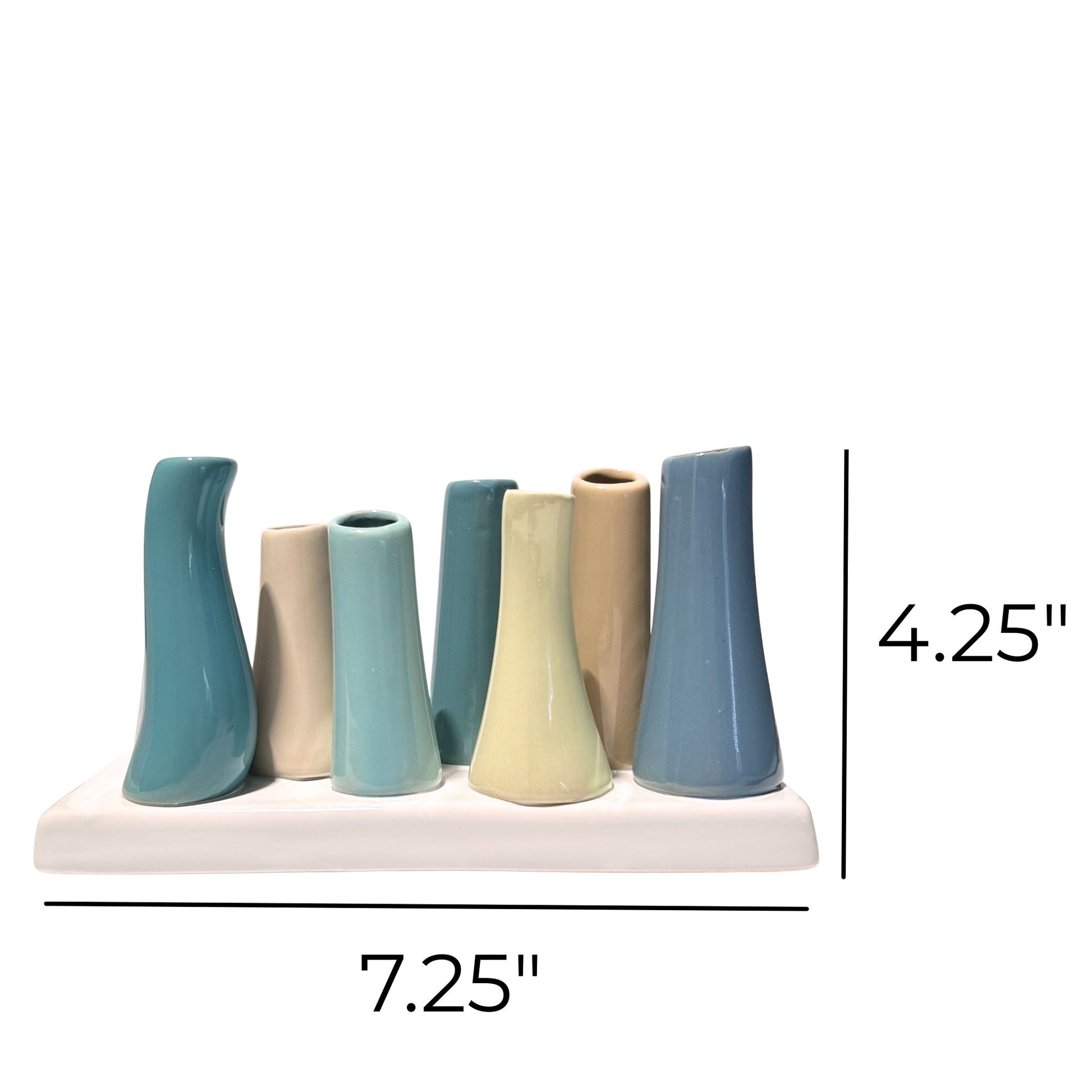 Pooley Modern Bud Vase in Steel Blue